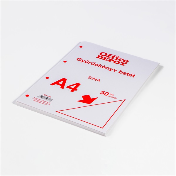Office Depot A4 50 lapos sima gyűrűskönyv betét