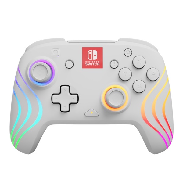 PDP 500-238-WH Afterglow Wave Nintendo Switch/Switch 2 RGB LED Lighting fehér vezeték nélküli kontroller