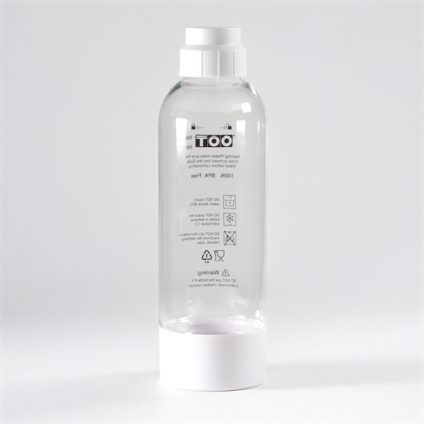 TOO SODA BOTTLE-M-100-W Újrafelhasználható fehér BPA mentes palack szódagéphez, 1 literes