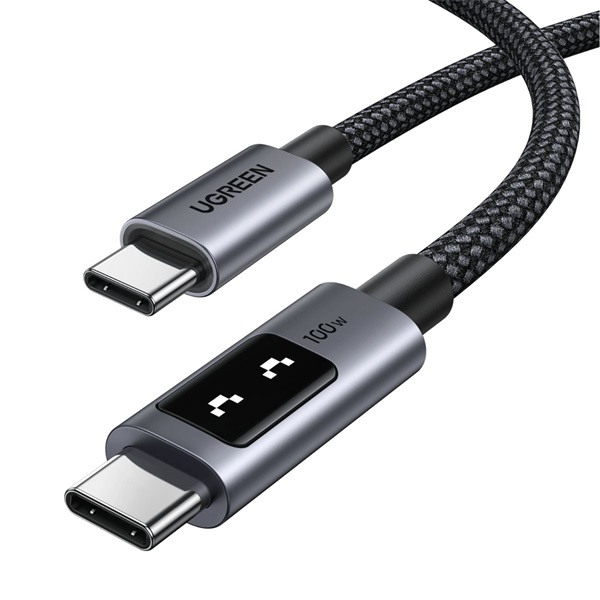 UGREEN Uno L509 100W 0,5m USB-C fekete adat- és töltőkábel