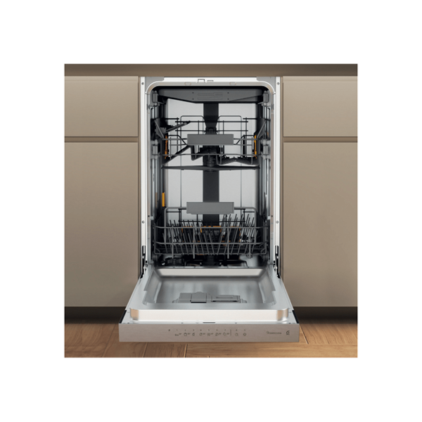 Whirlpool WH6PC11BS7A0 inox, programok száma: 9, keskeny beépíthető, 11 terítékes mosogatógép 