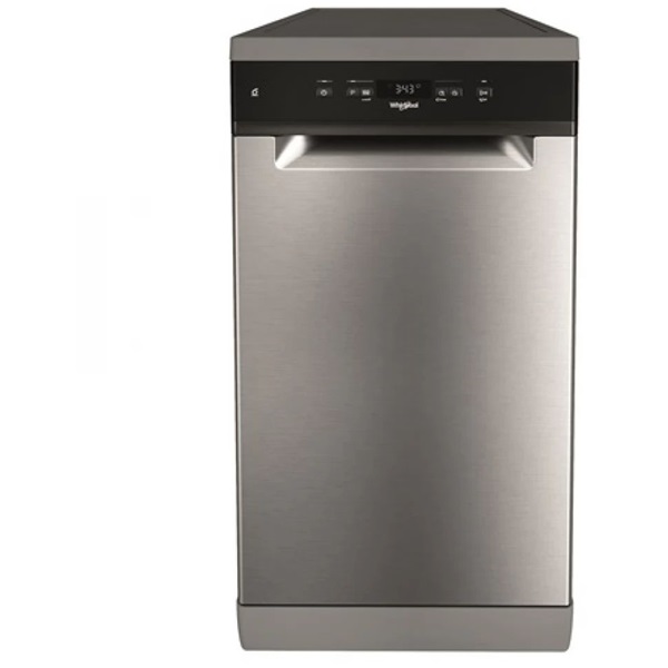Whirlpool WSFC 3M27 X inox, programok száma: 6, szabadonálló, 10 terítékes mosogatógép 