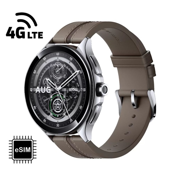 Xiaomi Watch 2 Pro 4G bőr szíjas ezüst okosóra (Újracsomagolt)